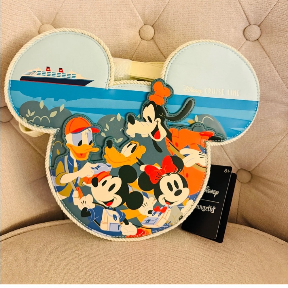 Loungefly Disney Cruise Line Character Mickey Head Backpack